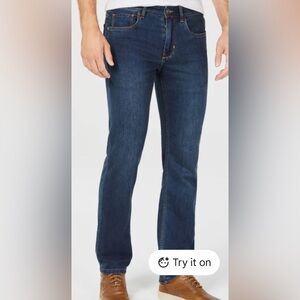 Tommy Bahama Men’s Authentic Premium Denim Deep Blue Straight Jeans